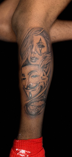 Explore tattoo ideas on thigh, creative tattoo ideas in Abington, available at Tattoo Therapy Body Art Studio