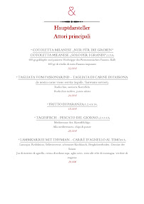 Menu du Italia & Amore à Bolzano