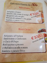 Ristorante tito à Rome menu