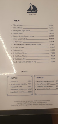 O Veleiro à Albufeira menu