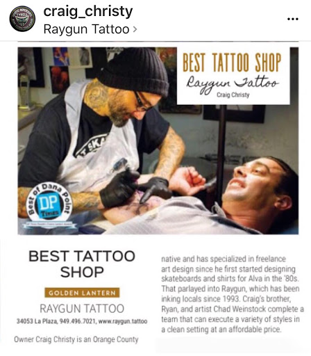 Tattoo Shop «Raygun Tattoo», reviews and photos, 34053 La Plaza, Dana Point, CA 92629, USA