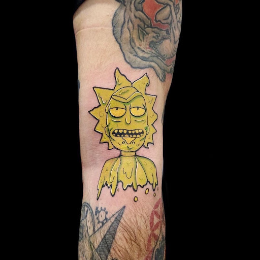 Explore line art tattoo ideas, creative tattoo ideas in Corona, available at Crop Circles Tattoo Studio