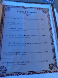 Restaurant italien Trattoria Rana à Tremezzo (le menu)