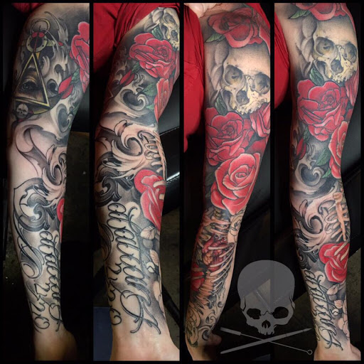 Explore nautical tattoo sleeve ideas, creative tattoo ideas in Birmingham, available at Revolution Ink