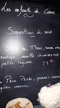 Restaurant Les Enfants de Cœur à Croissy (le menu)