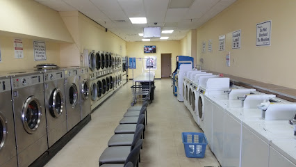 Annes Webster Laundromat has Free WiFi and a big Flat Screen TV