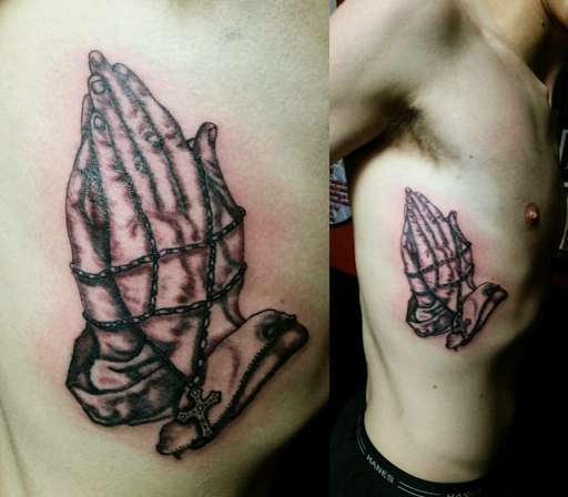 Explore unique knee tattoo ideas, creative tattoo ideas in Erie, available at EliKingInk