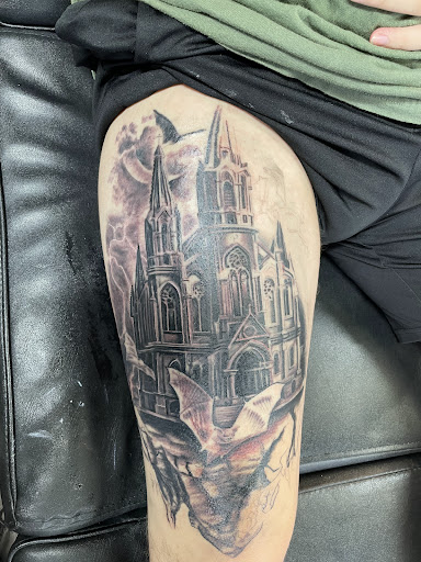 Explore tattoo ideas for back shoulder, creative tattoo ideas in Sarasota, available at SEVEN SINS Tattoo Studio