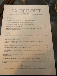 Menu / carte de La Sifflotte à Paris