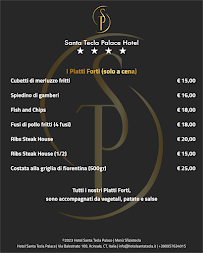 Carte du Sfiziotecla - Hotel Santa Tecla Palace à Acireale