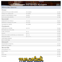 Menu du Ristorante self-service  Al Centro  à Belluno
