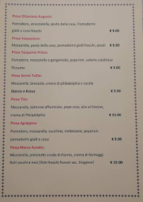 Menu du Bar Pinseria O' Bacciara Genova à Genoa