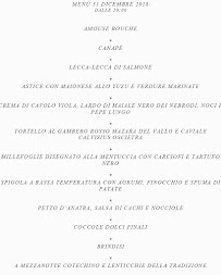 Menu / carte de Etienne Roma Ristorante à Rome