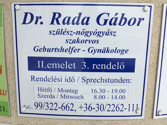 Dr Rada Gábor szülész-nőgyógyász szakorvos - Sopron
