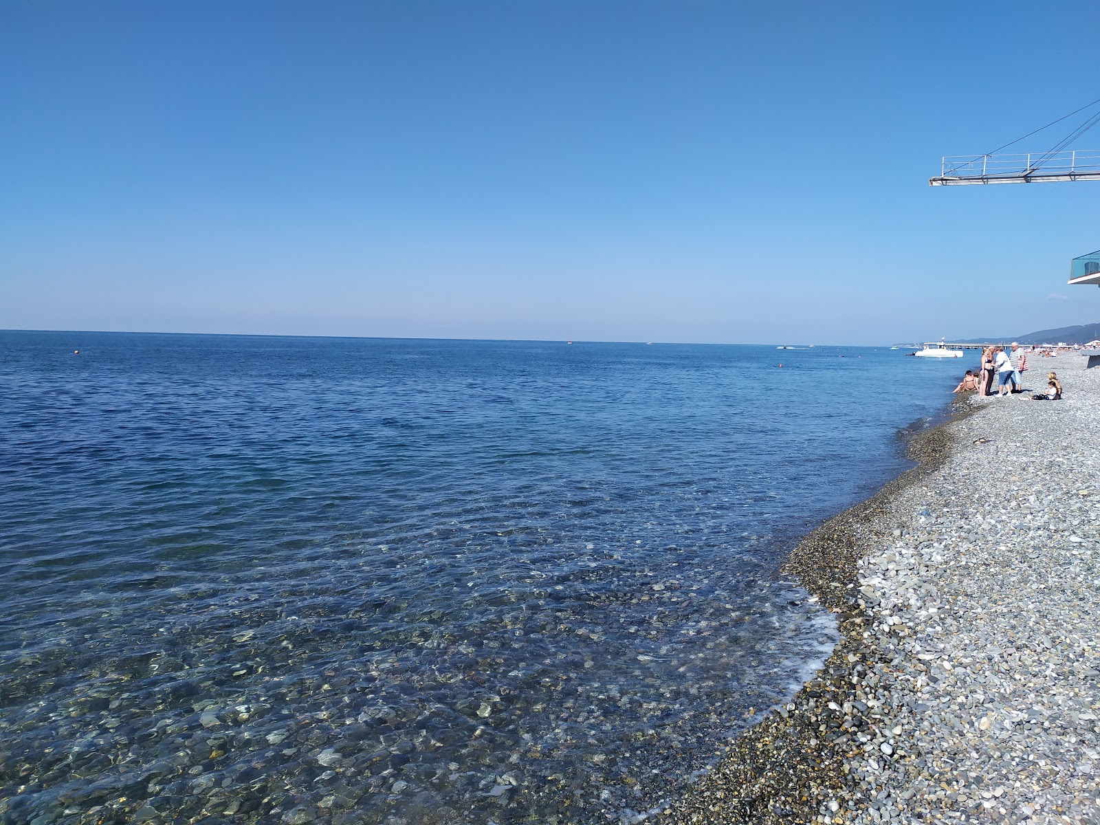 Fotografija Lazarevskoe beach z sivi kamenček površino