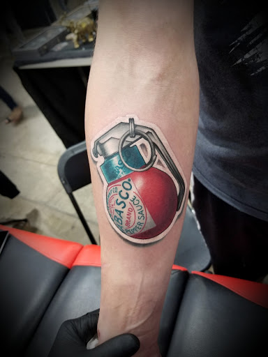 Explore military sleeve tattoo ideas, creative tattoo ideas in Richmond, available at Inspired Ink