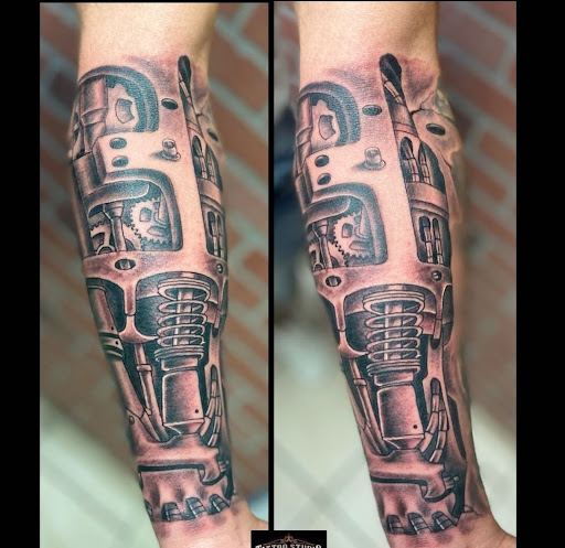 Explore tattoo ideas for mens leg, creative tattoo ideas in Willow Grove, available at Tattoo GalaxyWillow Grove Piercing & Tattoos