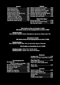 Menu / carte de Art d'Asie à Marseille