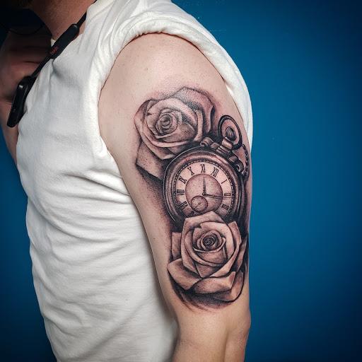 Explore family tattoo sleeve ideas, creative tattoo ideas in Calimesa, available at County Line Tattoo