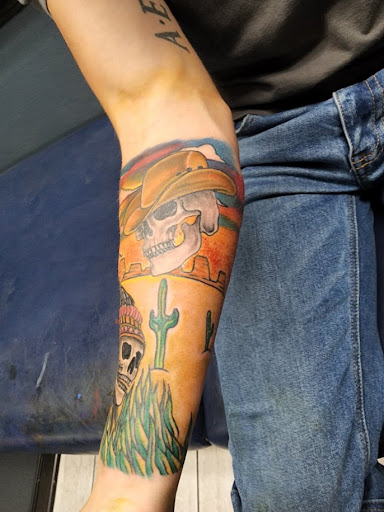 Explore rest in peace tattoo ideas, creative tattoo ideas in Foley, available at Symbolic Ink Tattoo Studio