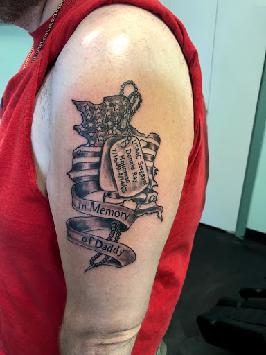Explore cherub tattoo ideas, creative tattoo ideas in Meridian, available at Creative Pain Tattoo Studio