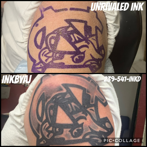 Explore thigh flower tattoo ideas, creative tattoo ideas in Cape Coral, available at UNRIVALED INK