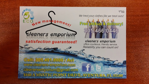 Dry Cleaner «Cleaners Emporium», reviews and photos, 3560 Mystic Pointe Dr, Aventura, FL 33180, USA