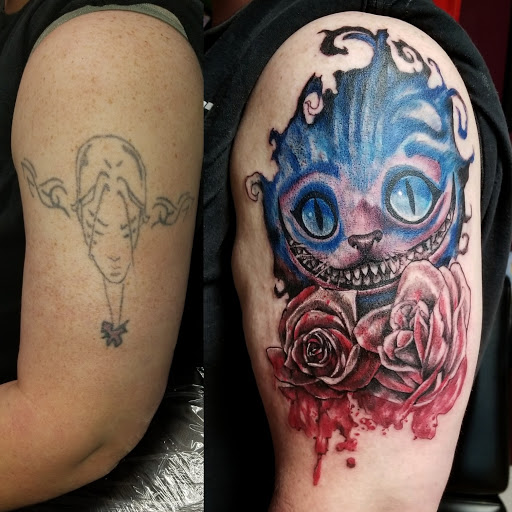 Explore metamorphosis tattoo ideas, creative tattoo ideas in Asheboro, available at Wonderland Tattoo