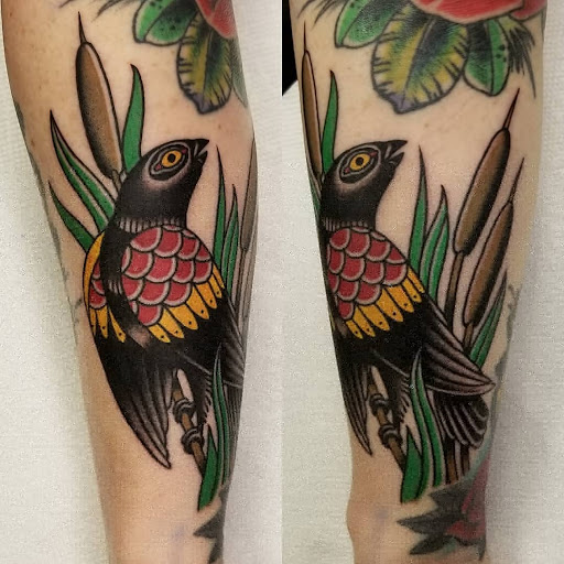 Explore male leg tattoo ideas, creative tattoo ideas in Painesville, available at The Inkwell Tattoo Company