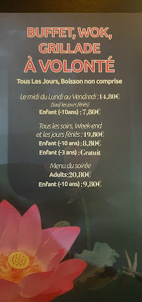 Restaurant Lotus Bleu à Agde menu