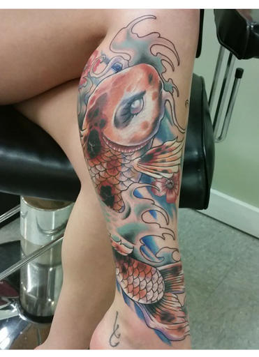 Explore mens arm sleeve tattoo ideas, creative tattoo ideas in Easley, available at Amber Island Tattoo