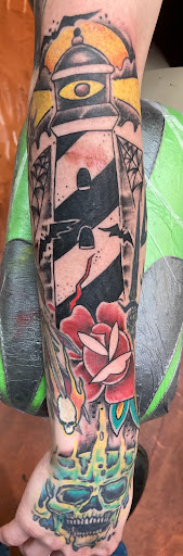 Explore upper arm tattoo ideas, creative tattoo ideas in Anderson, available at FearlessTattoos and Piercing