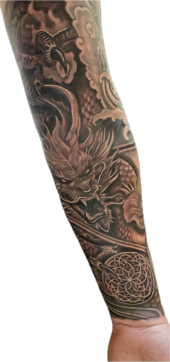 Explore lugia tattoo ideas, creative tattoo ideas in Sarasota, available at SEVEN SINS Tattoo Studio