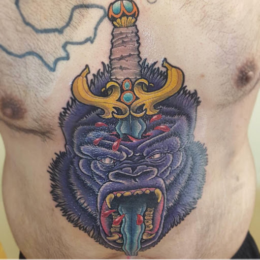 Explore face tattoo cover up ideas, creative tattoo ideas in Atlanta, available at Golden Anchor Tattoo