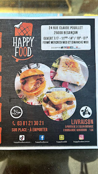 Carte du Happy Food à Besançon