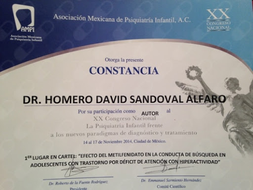 Dr. Homero David Sandoval Alfaro, Psiquiatra