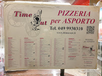 Menu / carte de Pizzeria Time Out Torreglia à Torreglia