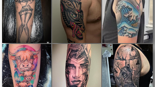 Explore deer tattoo ideas, creative tattoo ideas in Kenosha, available at Kenosha Tattoo Company