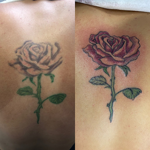 Explore cool anime tattoo ideas, creative tattoo ideas in Vermillion, available at IKTOMI-INK Tattoo Experience