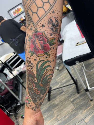 Explore half a sleeve tattoo ideas, creative tattoo ideas in El Paso, available at American Tattoo Society of Ft Bliss