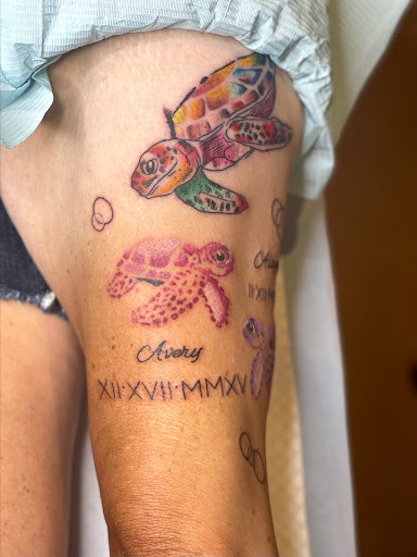 Explore forearm tattoo filler ideas, creative tattoo ideas in Goose Creek, available at Red Kirin Tattoo