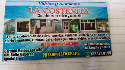 Vidrios y aluminios 'la costeñita'