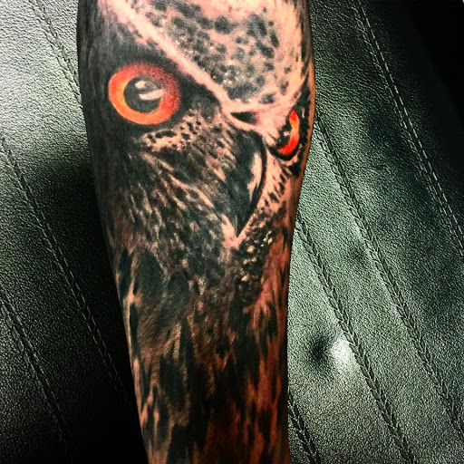 Explore halloween theme tattoo ideas, creative tattoo ideas in Clinton, available at Ritual Custom Tattoos