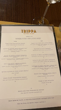 Menu du Trattoria Trippa à Milan