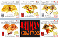 Restaurant turc Batman Kebab&Tacos à Grenoble (le menu)