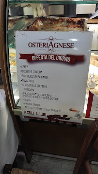 Osteria Agnese à Macerata menu