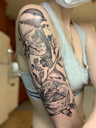 Explore coffee cup tattoo ideas, creative tattoo ideas in Bel Air, available at Studio Noir