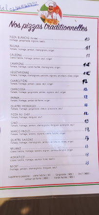 Menu / carte de Pizza Micky à Angers