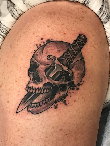 Explore cemetery tattoo ideas, creative tattoo ideas in Libertyville, available at Lucky Seven Tattoo