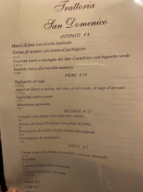 Menu / carte de Trattoria San Domenico à Novi Ligure